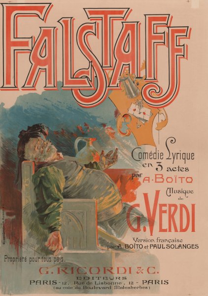 Falstaff  by Adolfo Hohenstein - Hand-Painted Oil Painting Reproduction