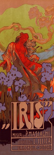 Iris by Adolfo Hohenstein Oil Painting