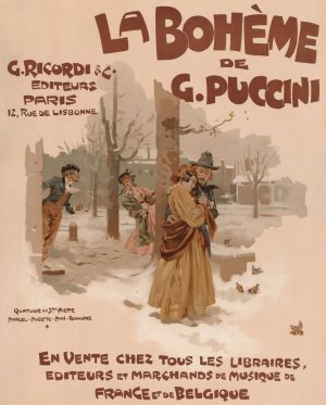 La Boheme by Adolfo Hohenstein Oil Painting