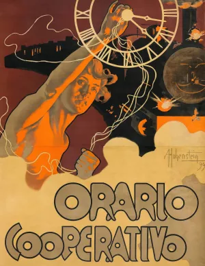 Time Cooperative by Adolfo Hohenstein Oil Painting