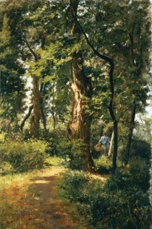 In the Woods painting by Adolfo Tommasi