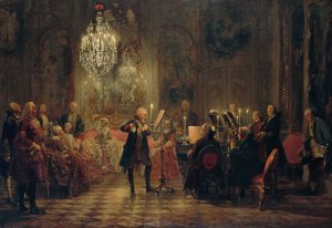 Concert for flute with Frederick the Great in Sanssouci by Adolph Menzel Oil Painting