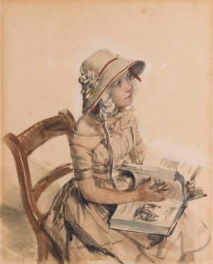 Fraulein Maercker by Adolph Menzel Oil Painting