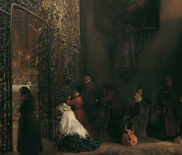 Main Product Photo of Fruhmesse  Painting by Adolph Menzel