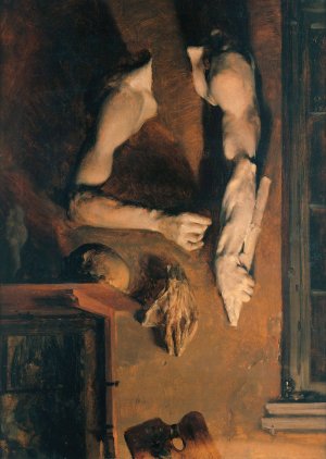 Studio Wall by Adolph Menzel Oil Painting