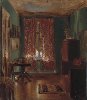The Artist's Sitting Room in Ritterstrasse by Adolph Menzel Oil Painting