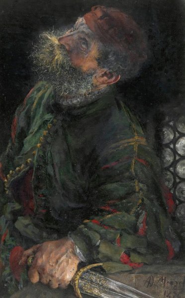 Main Product Photo of Who goes there  Painting by Adolph Menzel