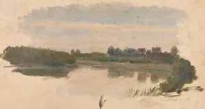 Landscape Study by Adolph Tidemand Oil Painting