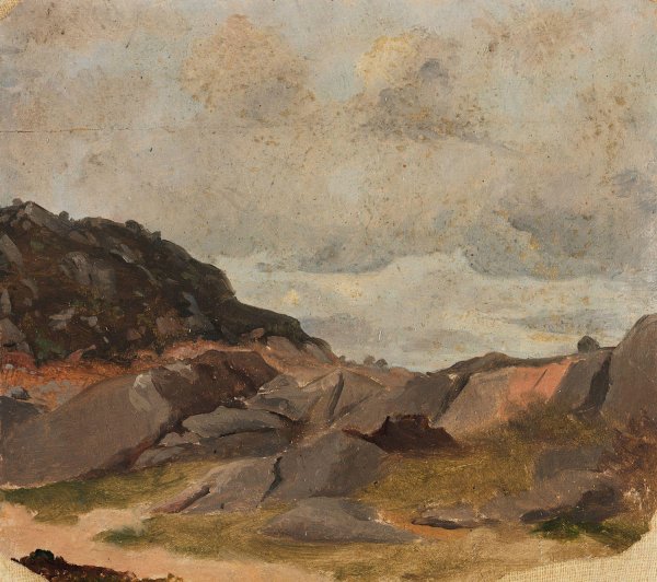 Main Product Photo of Landscape Study  Painting by Adolph Tidemand