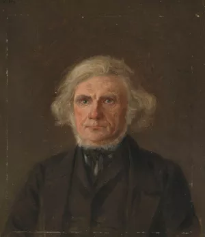 Old Man, Portrait Study by Adolph Tidemand Oil Painting