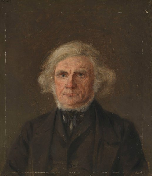 Main Product Photo of Old Man, Portrait Study Painting by Adolph Tidemand