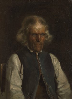 Portrait of a Farmer from Voss by Adolph Tidemand Oil Painting