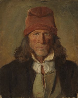 Portrait of a Farmer from Vossevangen by Adolph Tidemand Oil Painting
