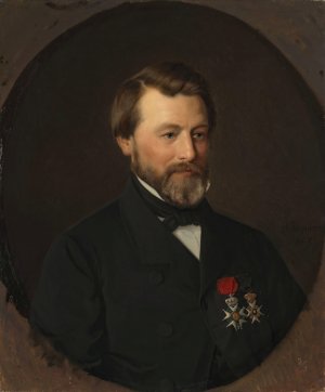 Portrait of Emil Tidemand the Artist's Brother by Adolph Tidemand Oil Painting