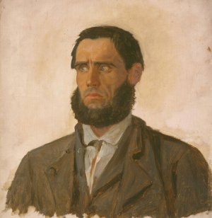 Portrait of the Prisoner Carl Gustav Svendsen by Adolph Tidemand Oil Painting