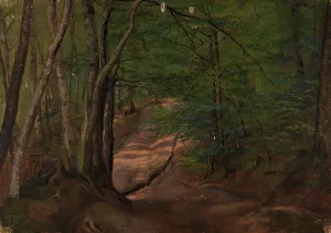 Road in the Forest by Adolph Tidemand Oil Painting