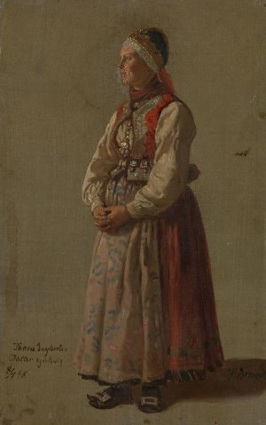 Thora Ingebretsdatter Gulsvig by Adolph Tidemand Oil Painting