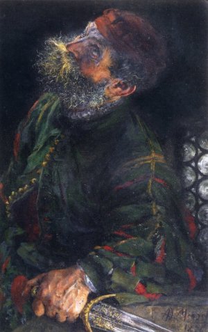 Who Goes There by Adolph Von Menzel Oil Painting