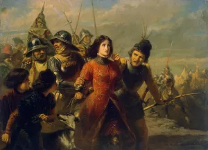 Capture of Joan of Arc by Adolphe-Alexandre Dillens - Oil Painting Reproduction