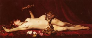 Bacchante Enivree by Adolphe Alexandre Lesrel Oil Painting