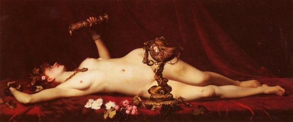 Bacchante Enivree by Adolphe Alexandre Lesrel - Hand-Painted Oil Painting Reproduction