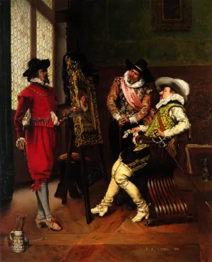 Les Critiques by Adolphe Alexandre Lesrel Oil Painting