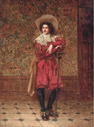The Cavalier 2 by Adolphe Alexandre Lesrel - Oil Painting Reproduction