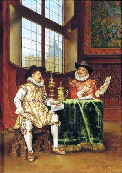 Main Product Photo of The Grand Project Painting by Adolphe Alexandre Lesrel