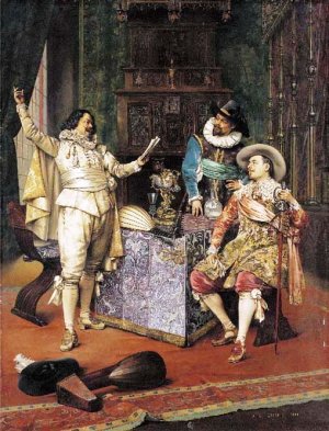 The Rehearsal 2 by Adolphe Alexandre Lesrel Oil Painting
