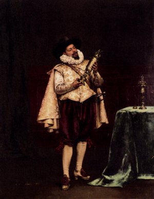 The Trophy by Adolphe Alexandre Lesrel Oil Painting