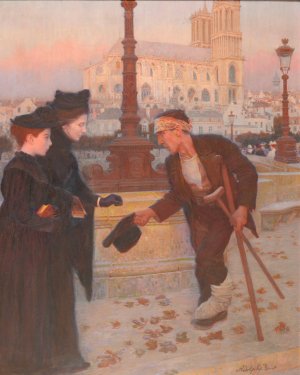 Le Denier de la veuve by Adolphe Binet Oil Painting