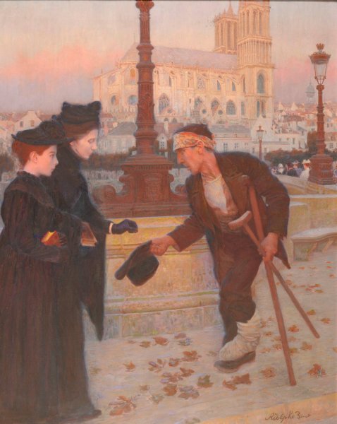 Le Denier de la veuve by Adolphe Binet - Hand-Painted Oil Painting Reproduction