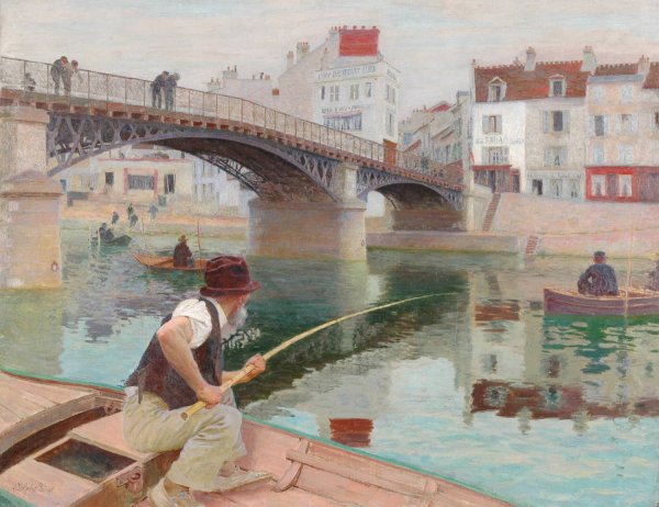 Le Pecheur by Adolphe Binet - Hand-Painted Oil Painting Reproduction