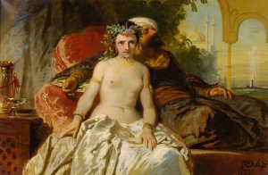 The Favorite  by Adolphe Dillens Oil Painting