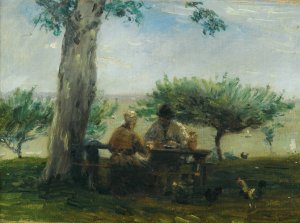 The Garden Of The Saint Simeon Farm, Honfleur by Adolphe-Felix Cals Oil Painting