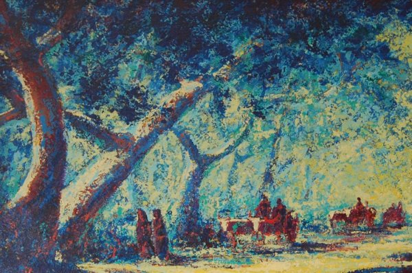 Main Product Photo of Road View Painting by Adolphe Joseph Monticelli