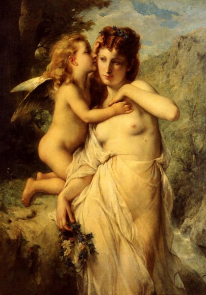 Main Product Photo of Les Secrets De L'Amour Painting by Adolphe Jourdan