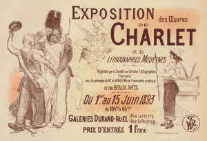 Exposition Charlet by Adolphe Leon Willette Oil Painting