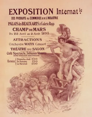 Exposition internationale des Produits du Commerce et de l'Industrie by Adolphe Leon Willette Oil Painting