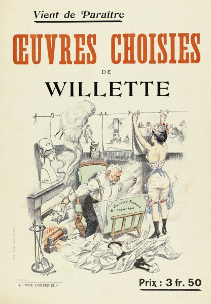 Vient De Paraitre Oeuvres Choisies De Willette  by Adolphe Leon Willette - Hand-Painted Oil Painting Reproduction