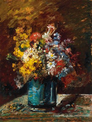 Fleurs Divers by Adolphe Monticelli Oil Painting