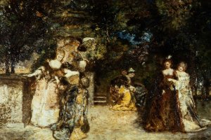 Garden Party by Adolphe Monticelli Oil Painting