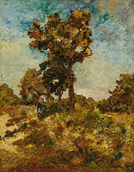 Main Product Photo of Les Arbres Painting by Adolphe Monticelli