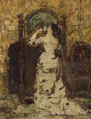 Preparing For The Soiree Oil painting by Adolphe Monticelli