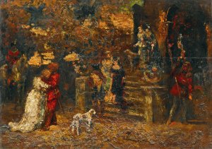 The Farewell by Adolphe Monticelli Oil Painting