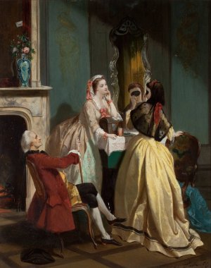 Company by Adolphe Stache Oil Painting
