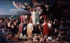 Genius of America by Adolphe Yvon Oil Painting