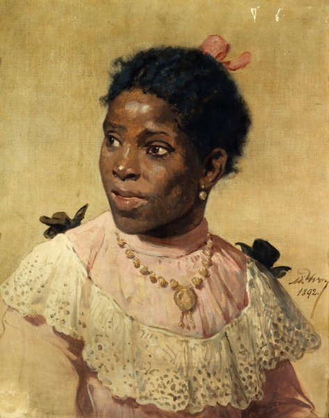 Mademoiselle S'Nabou  by Adolphe Yvon - Hand-Painted Oil Painting Reproduction