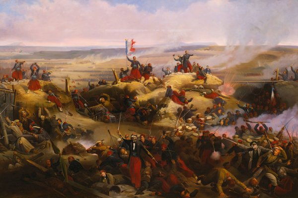Main Product Photo of Prise De La Gorge De Malakoff, September 1855 Painting by Adolphe Yvon