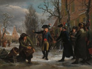 General Daendels Taking Leave of Lieutenant-Colonel Krayenhoff by Adriaan De Lelie Oil Painting